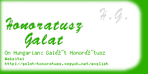 honoratusz galat business card